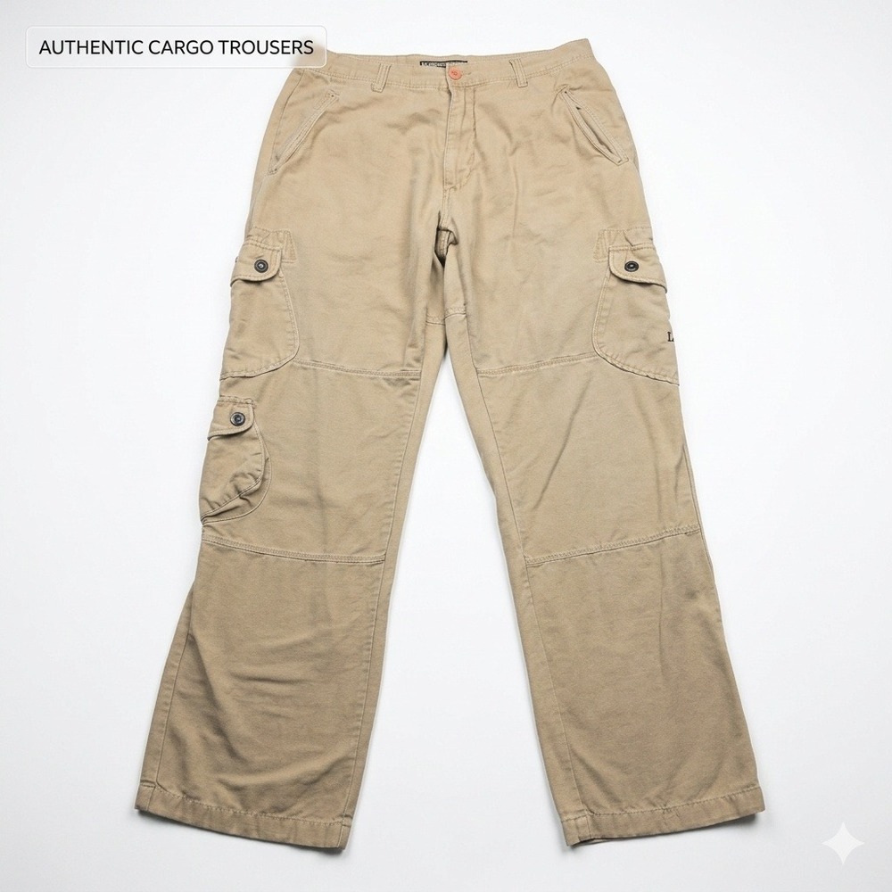 Drunknmunky Tactical Cargo‎ Pants Mens 38x32 Y2K Skater Streetwear Khaki Baggy
